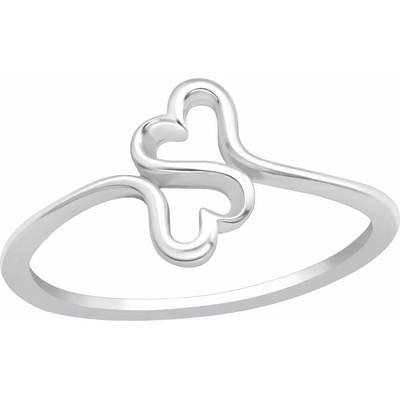 Bijutanki Сребърен Пръстен - Двойно Сърце