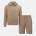 Firetrap Мъжки екип Firetrap Hood Shirt and short Set Mens - Khaki