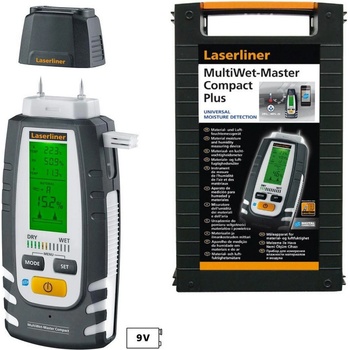 Laserliner Влагомер с разгъващ се сензор за вътрешен климат и интерфейс за цифрово свързване Laserliner MultiWet-Master Compact Plus (BLE), 082.390A (082.390A)