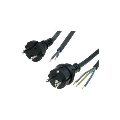 Damija Flexo gumový přívodní kabel 3x1,5 přímá vidlice 3 m černá 1213135