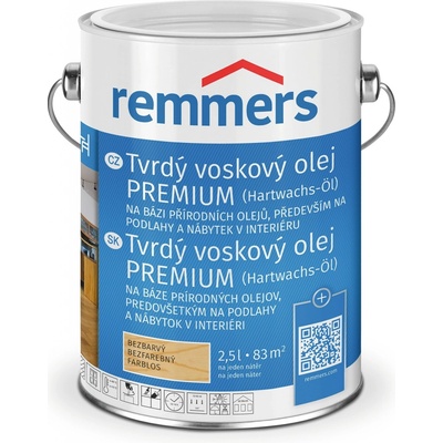 Remmers premium Tvrdý voskový olej 2,5 l bezbarvý – Zboží Mobilmania