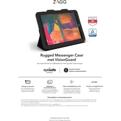 ZAGG Rugged Messenger Case UK + VG IPad 9.7 202002483