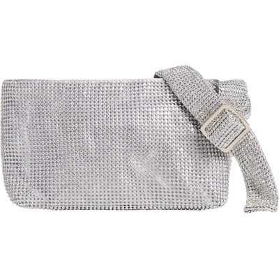 Bershka Чанта за през рамо сребърно, размер One Size