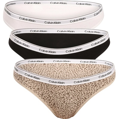 Calvin Klein 3PACK dámske nohavičky viacfarebné (QD5207 3RN)