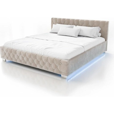 Juskys JS107747 s LED a úložným prostorem samet béžová