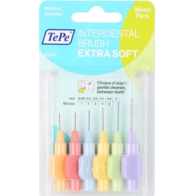 TePe Extra Soft четки за междузъбно пространство смес 6 бр