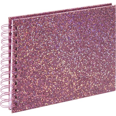 Hama album klasické spirálové GLAM 24x17 cm, 50 stran, růžová, bílé listy