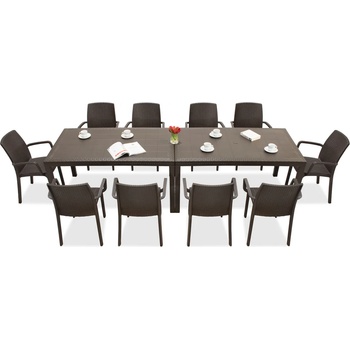 BICA Комплект за хранене за градина Houston/Indiana 10 кафяви Bica (BC9094BRx2-10x9093BR)