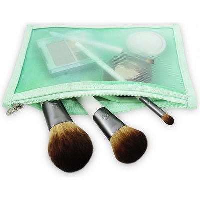 EcoTools On-The-Go Style štetec na tieňovanie a prechody + štetec a púder na lícenku + štetec na blending + skosený štetec na očnú linku + cestovná taška g