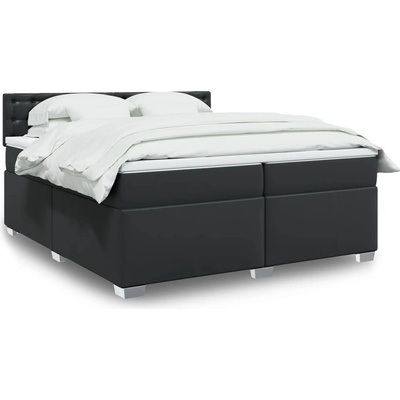 vidaXL 11461.3288436 Boxspring postel s matrací černá umělá kůže