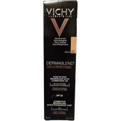 Vichy Dermablend korekční vyhlazující 3D make-up SPF25 16H 45 Gold 30 ml