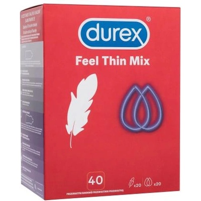 Durex Feel Thin Mix 40 бр Презерватив