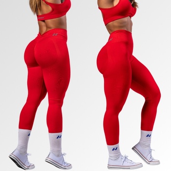 Nebbia Bezšvové legíny s vysokým pásom MAXIMUM PUSH-UP 302 red