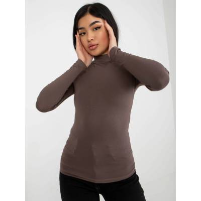 Rue Paris Blouse-R V-BZ-5210.19-dark brown hnedá