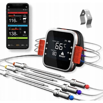 Kuchyňský Teploměr 3 Sondy Gril Trouba Udírna Vaření AidMax WR-01