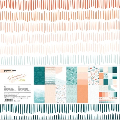 PAPERO AMO ♥ Sada scrapbookových papírů 12"x12" - LETNÍ NÁLADA