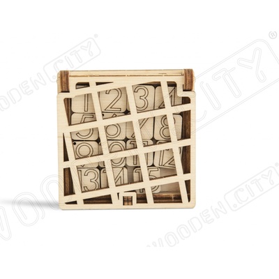 WOODEN CITY 3D puzzle hra mini 15 posuvný hlavolam