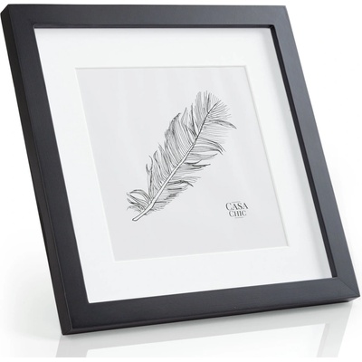 Casa Chic Cannon, rám na obrázky, štvorcový, fotky 24,4 x 24,4 cm, pasparta, pravé drevo (CL-10X10-BLK)