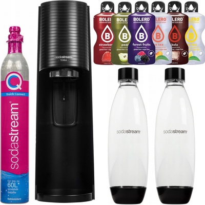 Sodastream Terra čierna 2 Flaše valec 6 napoj. sada