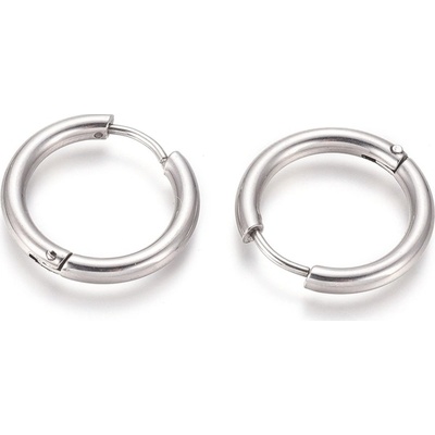 Náušnicové zapínání z 304 ocele, 19x2,5 mm, stříbrné – Zbozi.Blesk.cz