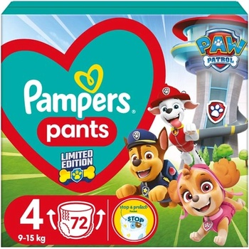Pampers Гащички Pampers Pants Paw Patrol 4 (9-15 кг. ) - 72 броя