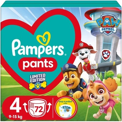 Pampers Гащички Pampers Pants Paw Patrol 4 (9-15 кг. ) - 72 броя