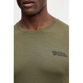 Fjall Raven Спортна тениска Fjallraven Abisko в зелено с изчистен дизайн F86977-625 (F86977.625)