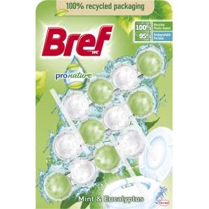 Bref Тоалетна блок Bref Pro Nature Мента и евкалипт, 3x 50 г
