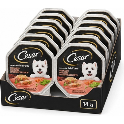 Cesar hovězí se zeleninovým srdcem 14 x 150 g