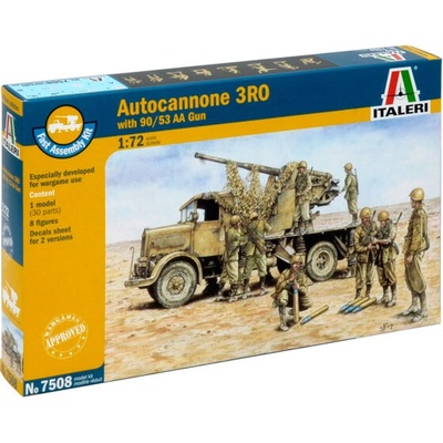 Italeri Fast Assembly 7508 cannon Ro3 with 90/53 AA gun 1:72