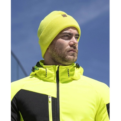 Spark zimní čepice pletená+fleece hi-viz žlutá