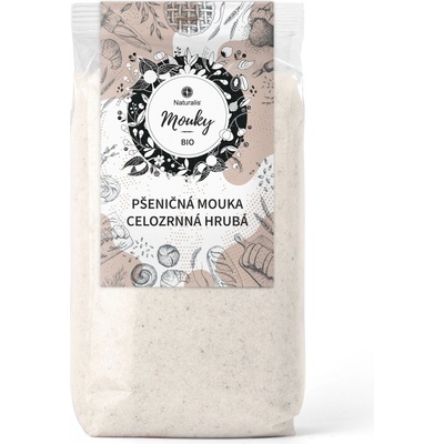 Naturalis Pšeničná mouka celozrnná hrubá BIO 1000 g