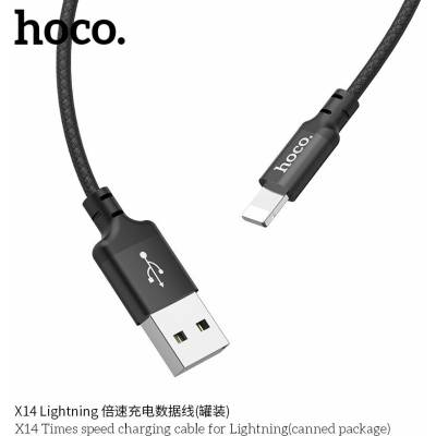 Hoco X14 USB A na Lightning 1m černý