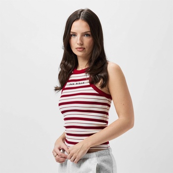 Image 1 of Jack Wills Women's JW Striped Vest - Red Stripe