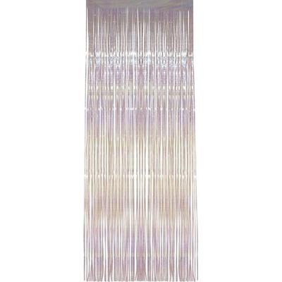 Smiffys Závěs bílý lesklý 91x244 cm 8-B