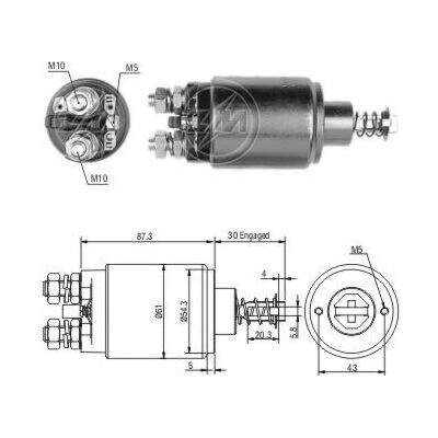 Spínač startéru Bosch 9000083043, 9330081032