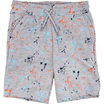 Primark chlapecké šedé kraťasy s barevnými flíčky