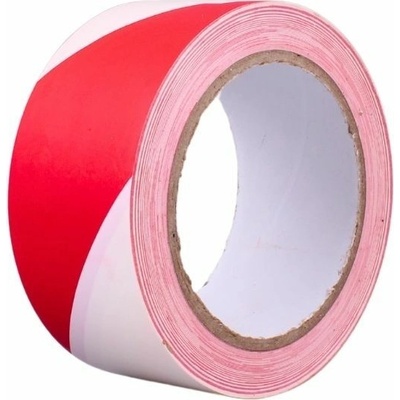 Podlahová páska Standard s ochranným laminátem WT-5164 – PVC, červeno-bílá, 50 mm × 33 m