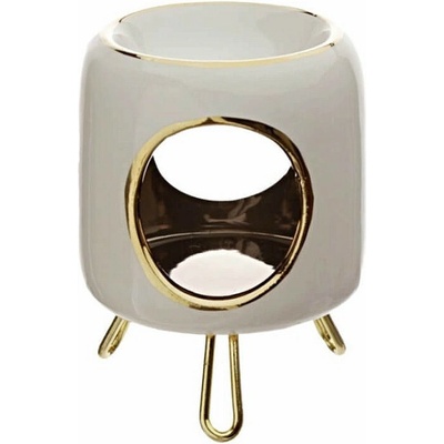 Nefertitis aroma lampa keramická Grey cylinder NF59775 cca 8 x 11,5 cm