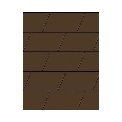 Prefa Falcovaný šindel 420 x 240 Základní šablona Stucco P.10 tmavě hnědá 1 ks