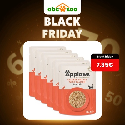 Applaws s kuracími prsiami a lososom vo vývare 6 x 70 g