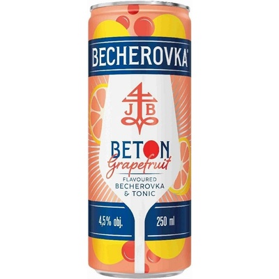 BECHEROVKA TONIC grep limo BETON 4,9 % 0,25 (plech)