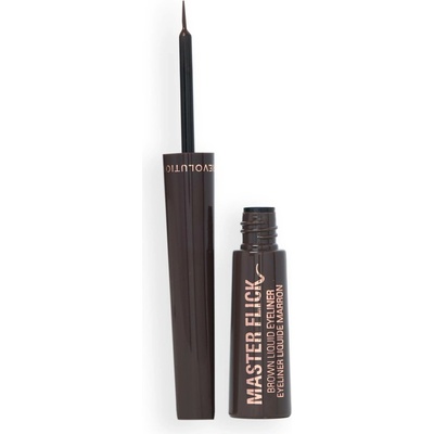 Revolution Tekuté oční linky Master Flick Dip Liquid Eyeliner Mocha Brown 5 ml