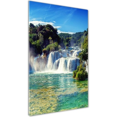 Vertikálny foto obraz sklenený Vodopád Krka 50x100 cm