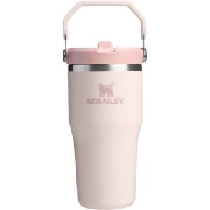 STANLEY Светлорозов термос от неръждаема стомана 600 ml IceFlow Flip Straw 2.0 Tumbler Rose Quartz - Stanley (100000108475)
