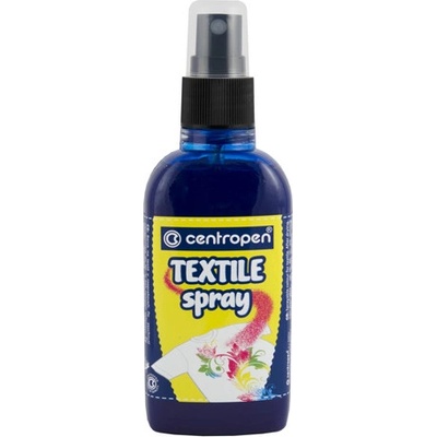 Farby na textil Centropen 1139 modrá 100 ml sprej