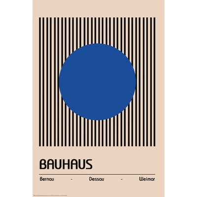 Plagát, Obraz - Bauhaus Blue Poster, 61 × 91.5 cm
