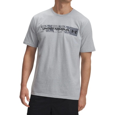 Under Armour UA Camo Chets stripe SS-GRY 035 šedé
