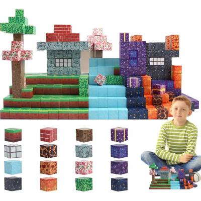 Bedee Magnetické stavebné bloky 150 dielikov, kreatívna sada DIY 3D