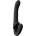 VIVE Satu - Пулсни вълни и вибрационен самодържащ се страпон - Черен